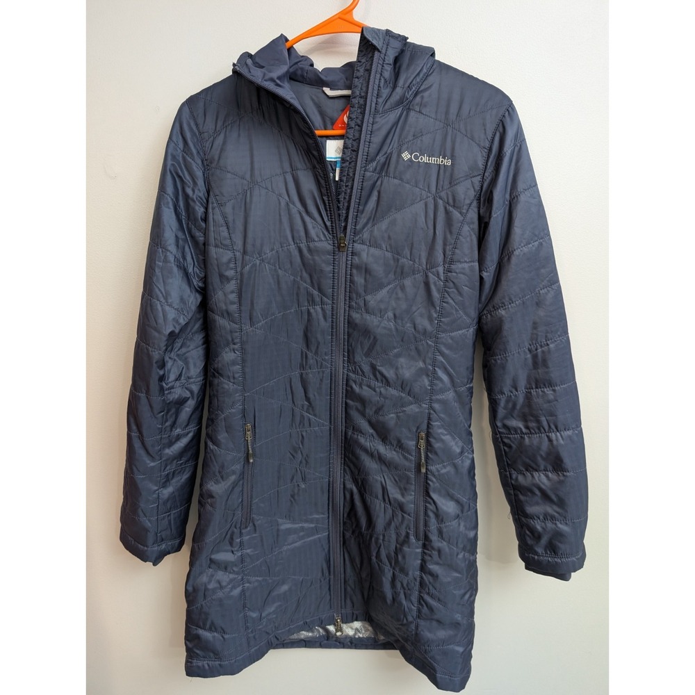 L1 Columbia Women's Mighty Lite Hooded Jacket In Navy Size XSmall